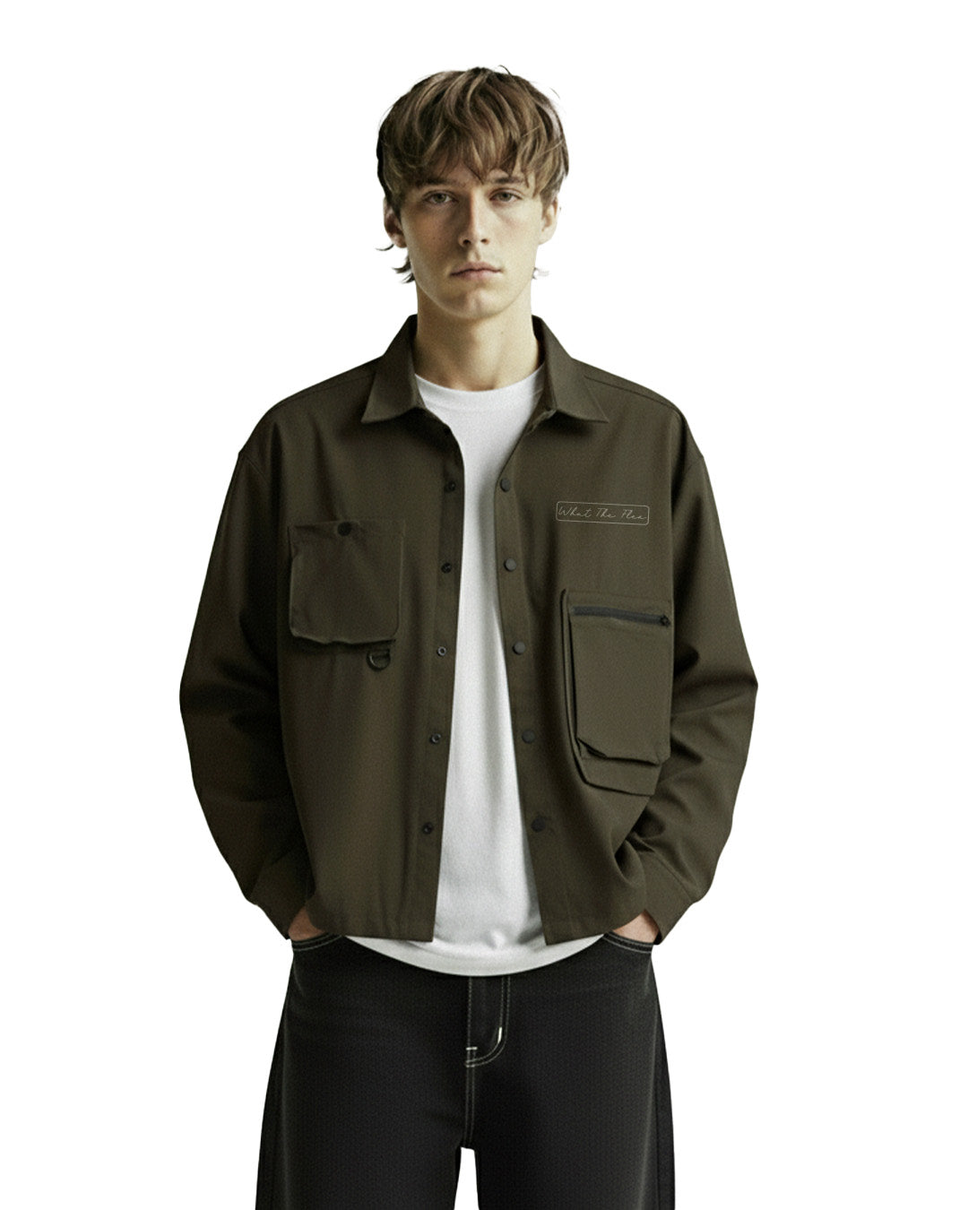 Olive Mono Air Overshirt