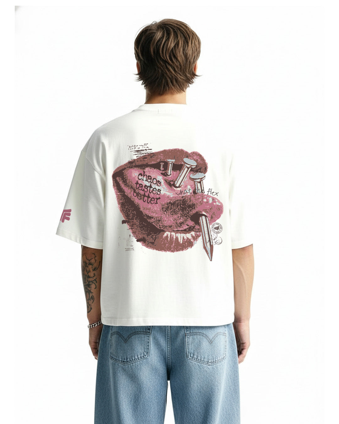 Riot Off White Boxy Fit T-shirt