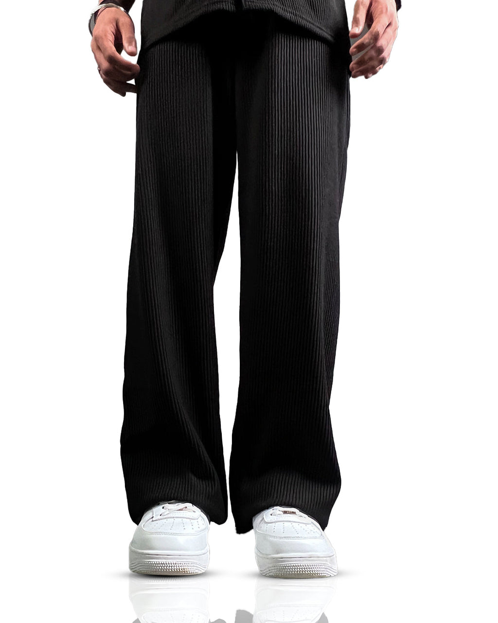 Black Ribbed Pants