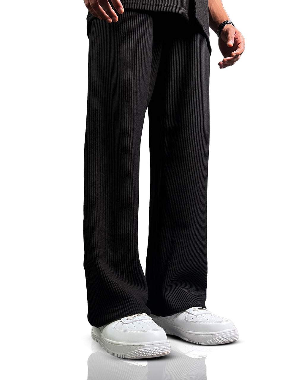 Black Ribbed Pants