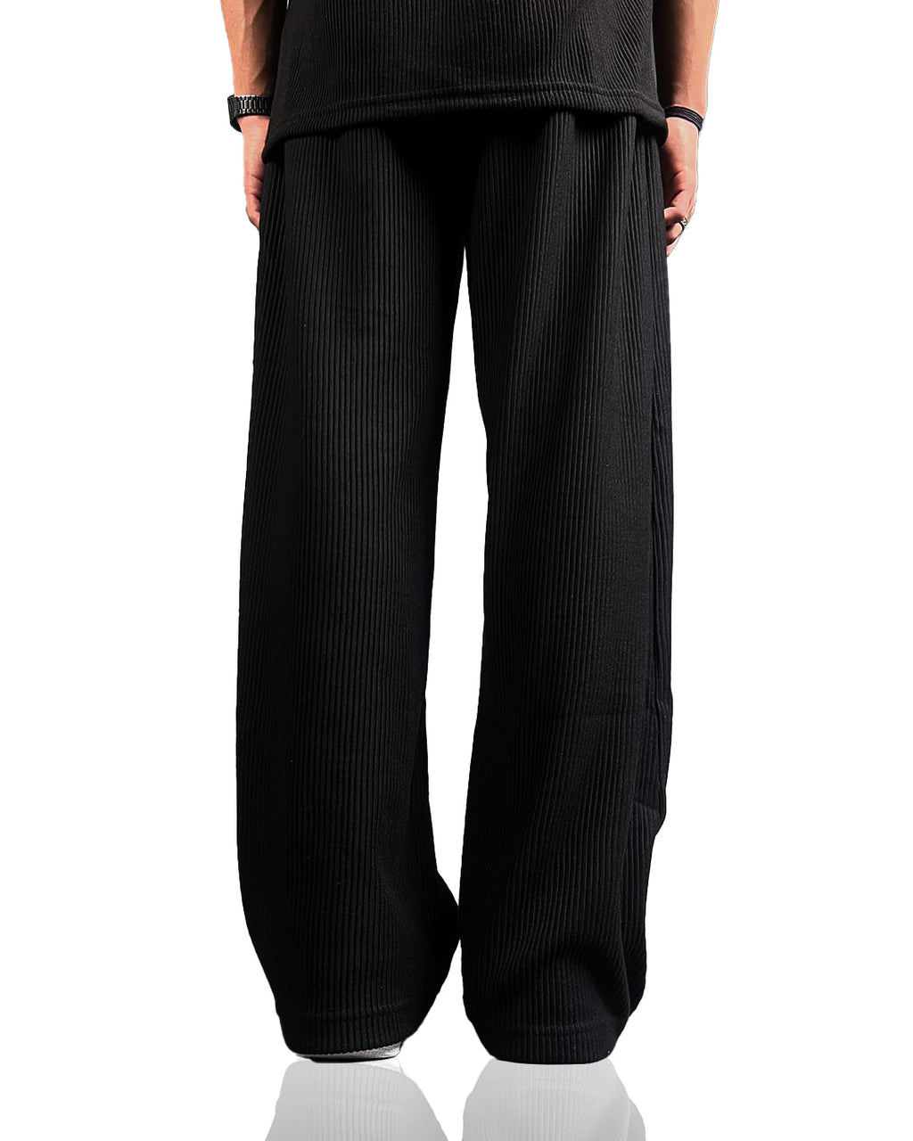 Black Ribbed Pants