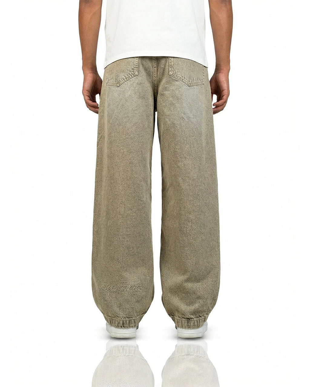 Rust Olive Baggy Denim Jeans