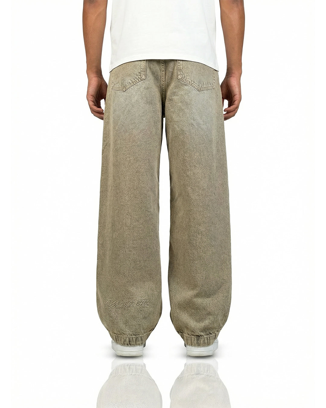 Rust Olive Baggy Denim Jeans