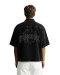 Vengeance Black Half Sleeve Denim Shirt