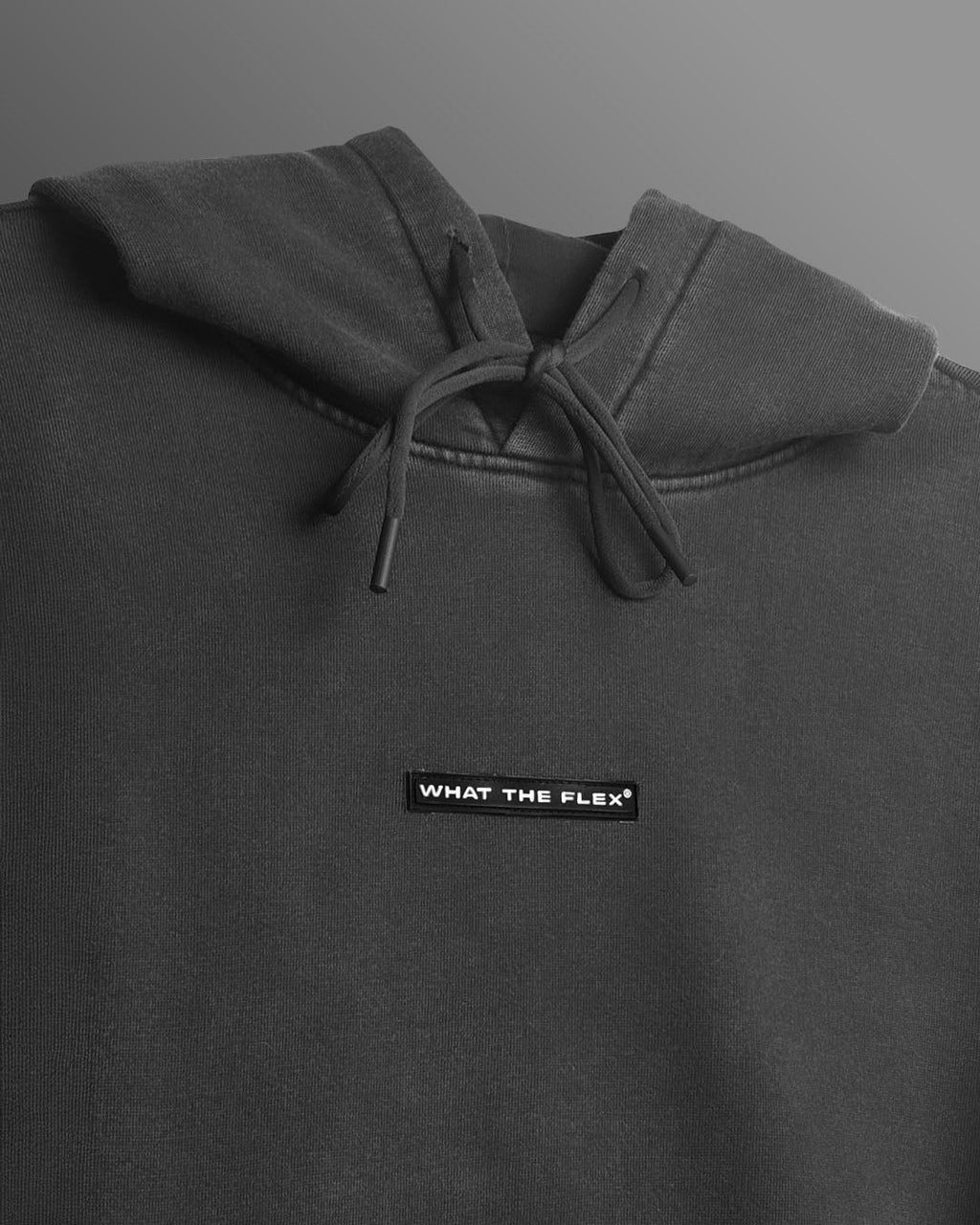 Washed Out Black Boxy-Fit Hoodie