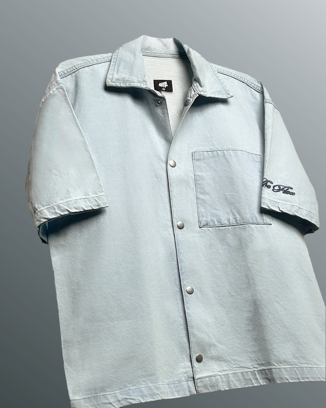 Blue Half Sleeve Denim Layer