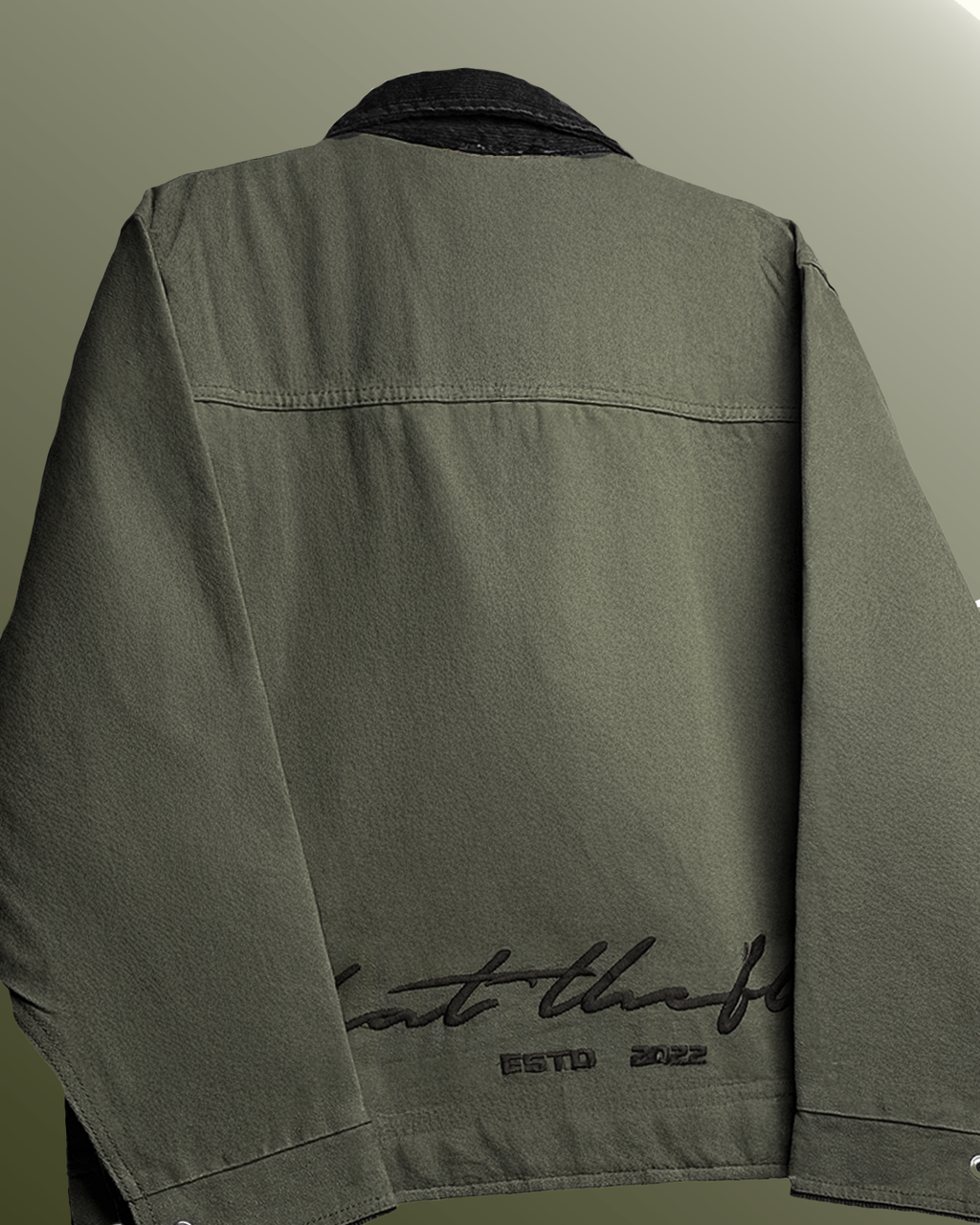 Forest Olive Denim Cord Jacket