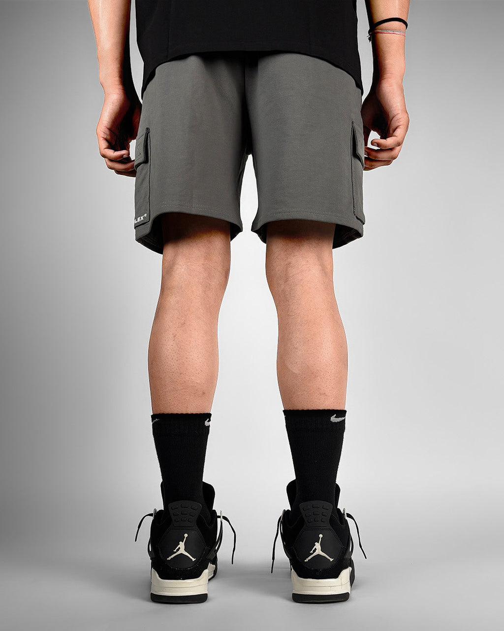 Dropzone Grey Cotton Shorts