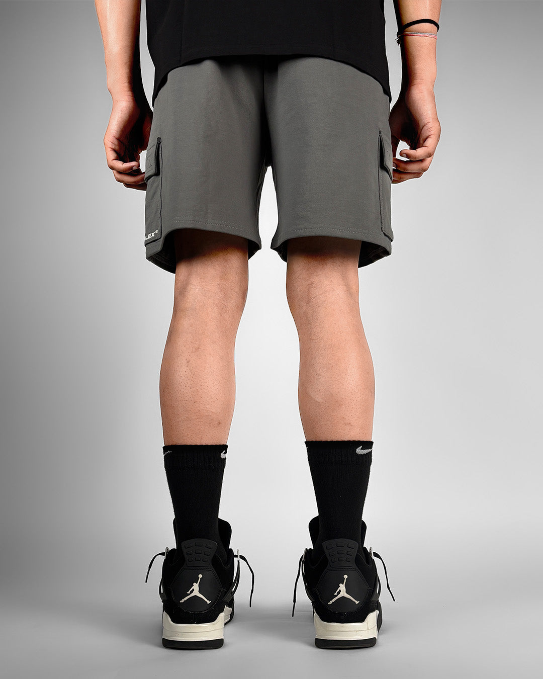 Dropzone Grey Cotton Shorts
