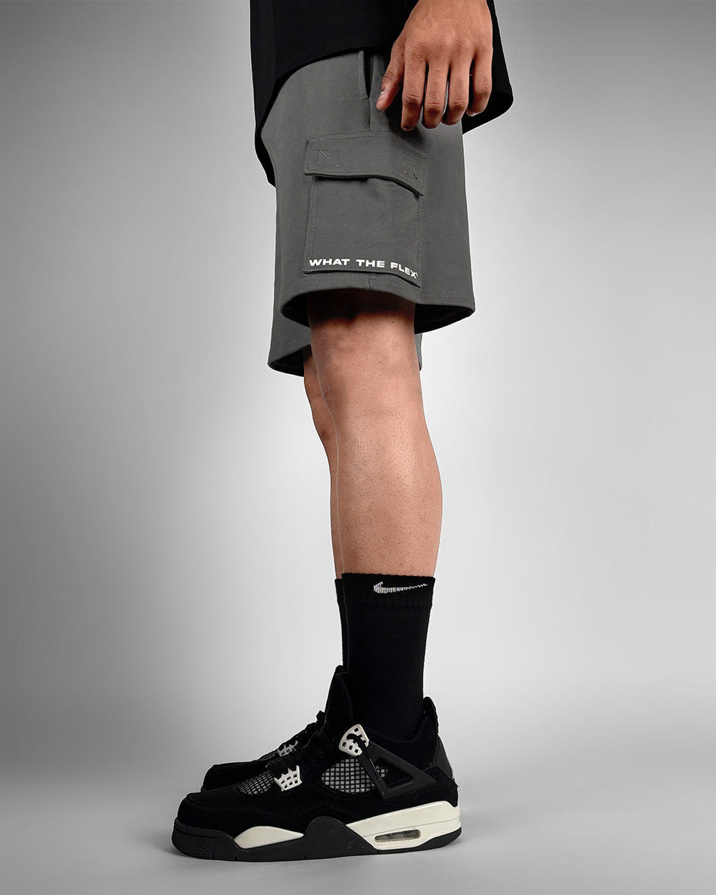Dropzone Grey Cotton Shorts