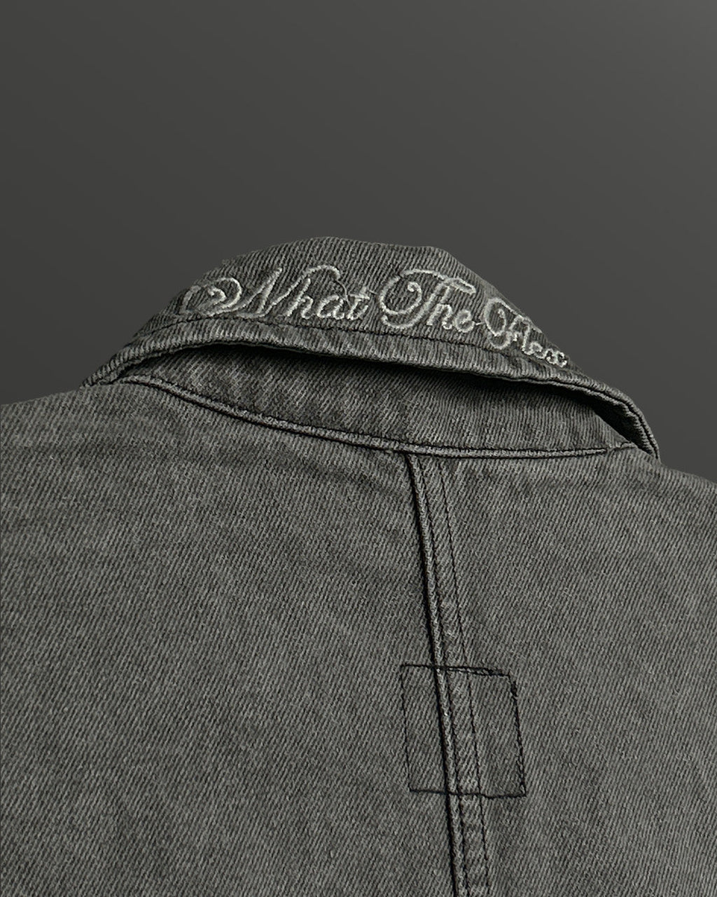 Grey Long Sleeve Stitched Denim Overshirt