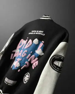 Did I Imagine It? Black Varsity Jacket